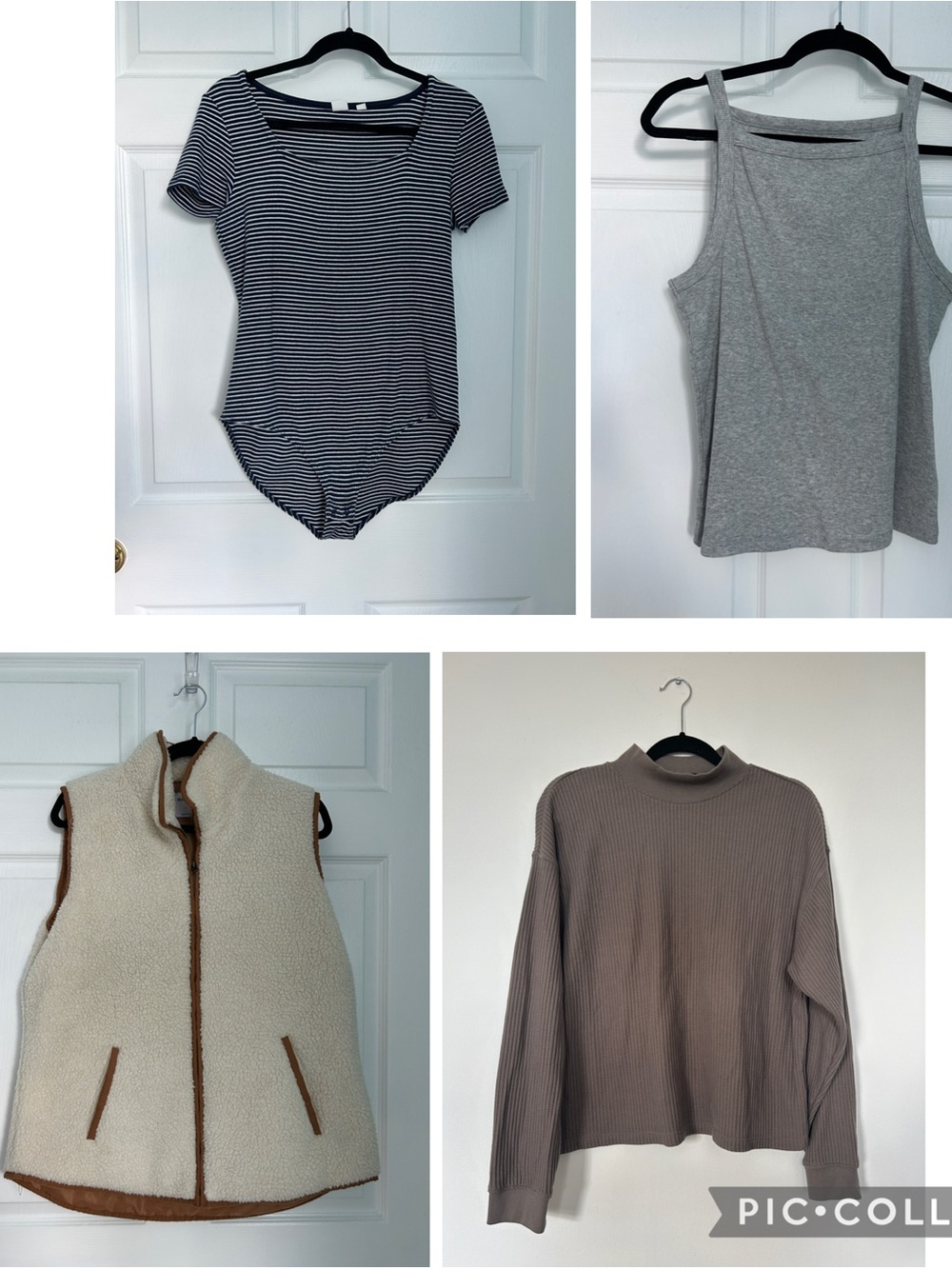 GAP & OLD NAVY BUNDLE (qty. 4 items) Bodysuit, Tank, Sherpa Vest, Mockneck Top